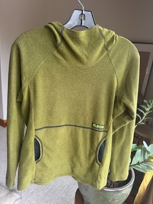 Women s Small Melanzana Micro Grid Hoodie - Melly Moss Green 