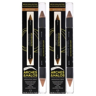 Arches & Halos Eyebrow Highlighting & Concealer Crayon -Golden 0.176oz-Pack of 2