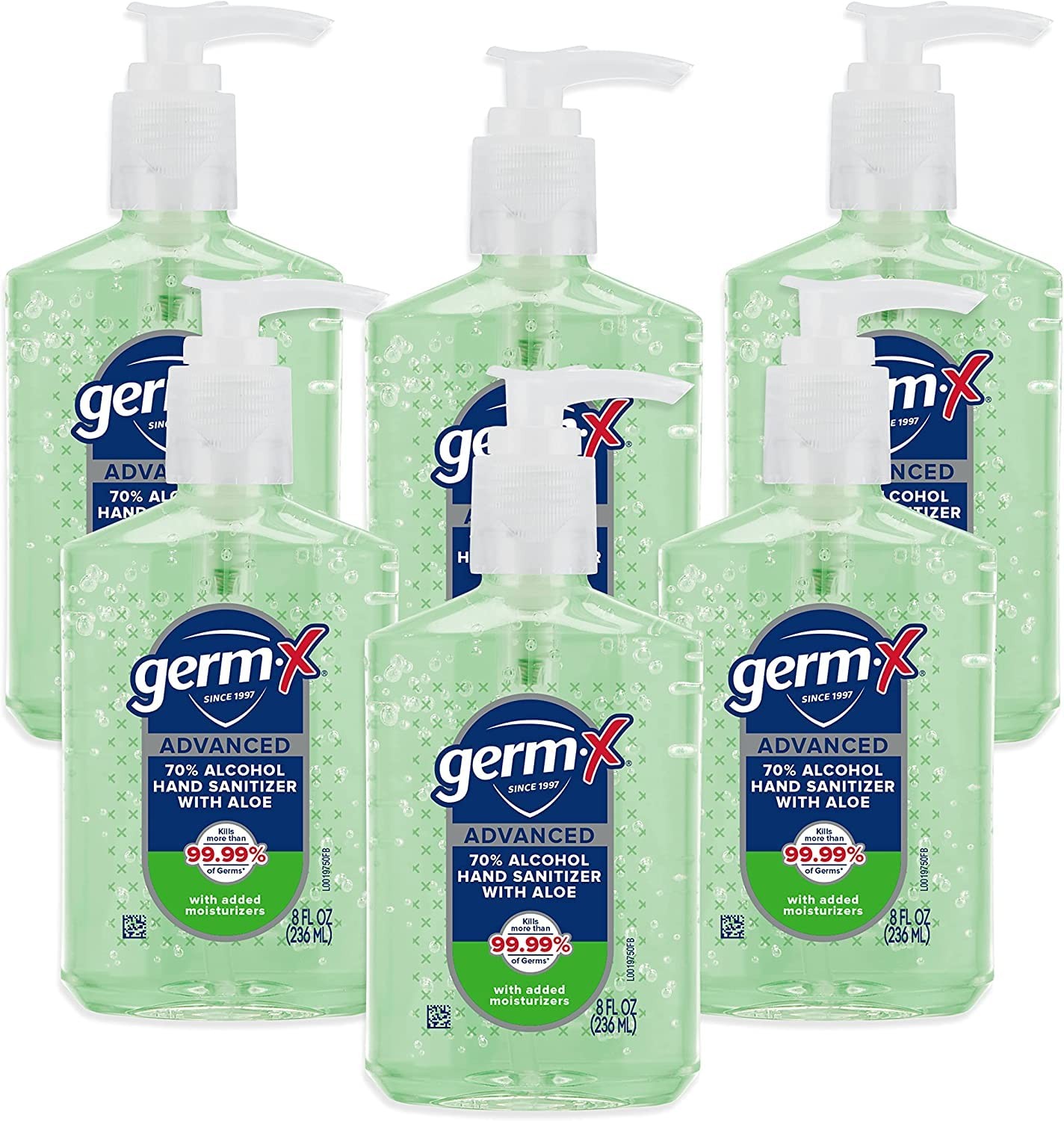 Hand Sanitizer Gel with Aloe and Vitamin E | Pump Bottle | 1 Liter Pack of 2