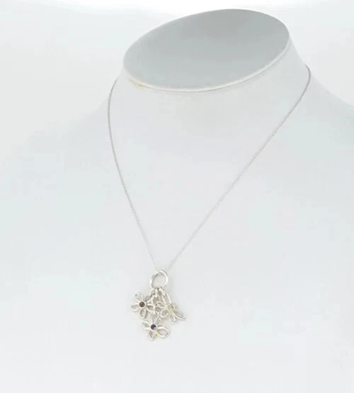 TIFFANY & CO. COLLAR Flor Mariposa Libélula con PERIDOTO DE MITISTA Y RODOLITO Foto 4 de 4