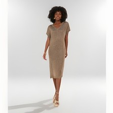 Tuckernuck Bronze Metallic Knit Indie Dress size XXL 2XL Cocktail/Party NWF*