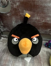 Angry Birds Black Bomb Bird Pillow Plush Microbead Stuffed Animal Decor Large