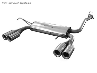  Duplex Sportauspuff Quer Honda Prelude 4 Typ BB9 Bj.92-96 2x80mm rund