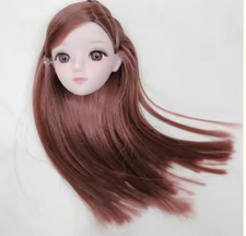 Doll head pretty princess girl doll head for 30cm 11.5in 1/6 doll Long red hair