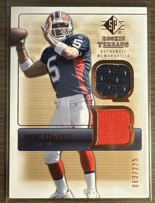 2007 SP Rookie Threads Trent Edwards #RT-TE Bronze # d 063/225