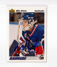 MIKE RICHTER autographed SIGNED '91/92 NY NEW YORK RANGERS 