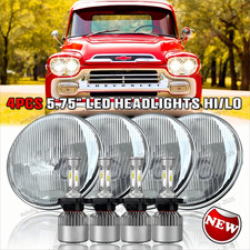 For Chevy 3100 Truck 1958 1959 4pcs 5.75 Round Led Headlights Hilow Beam For Chevy 3100 Truck 1958 1959 4pcs 5.75 Round Led Headlights Hilow Beam