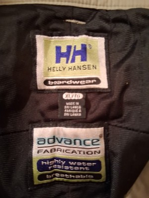 helly hansen mens Snowboarding Pants Vintage Throwback. White Grey XL 
