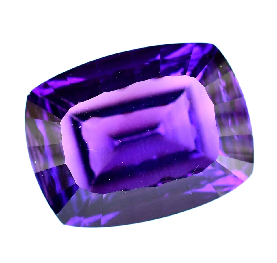 Piedra preciosa suelta certificada sin tratar amatista púrpura natural de 18,55 quilates de Uruguay Foto 2 de 4