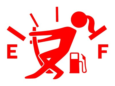 #ad No Gas Empty Fuel Girl or Boy High Consumption Funny Car Decal Sticker JDM Vinyl $1.99