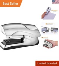 Compact Chrome Stapler with 40 Sheet Capacity   Perfect for Office or Classroom