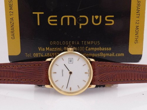 EBERHARD DATE ORO 18 KT NEW OLD STOCK ANNI '90 MAI INDOSSATO OROLOGIO LADY  | eBay
