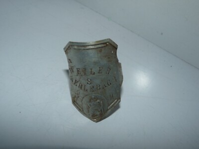 Plaque De Vélo Porte-Bonheur – Saint Christophe – Argenté – Vintage France
