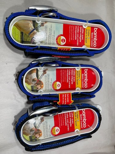 Bamboo Quick Control Dog Collar with Built-in Retractable Leash Medium New - Picture 3 of 3