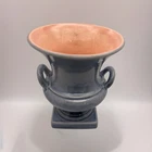 Red Wing Trophy Vase Blue With Pink Inside USA 871 Urn 7 1/2in T Vintage