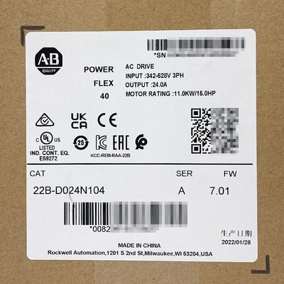 New Factory Sealed Allen-Bradley 22B-D024N104 Powerflex 40 15HP 11KW AC Drive