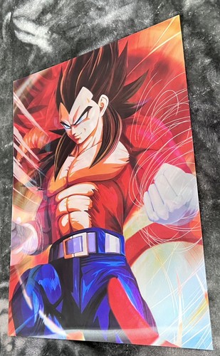 Goku,Vegeta,Vegito-3D Lenticular Effect-Anime Dragon Ball Z Poster,3 Images In 1 - Picture 4 of 6