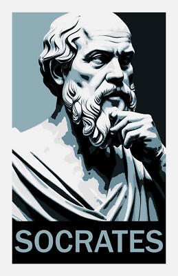 Socrates Ancient Greek Philosopher Philosophy Motivation Success Poster 11x17