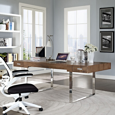 Modway Tinker Office Desk in Walnut