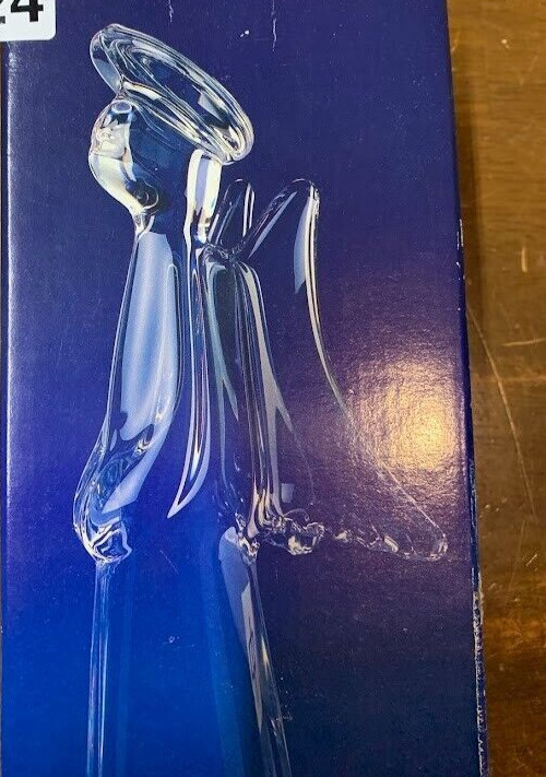The Toscany Collection Nativity Angel 24% Lead Crystal Solid Clear Glass 9” Tall