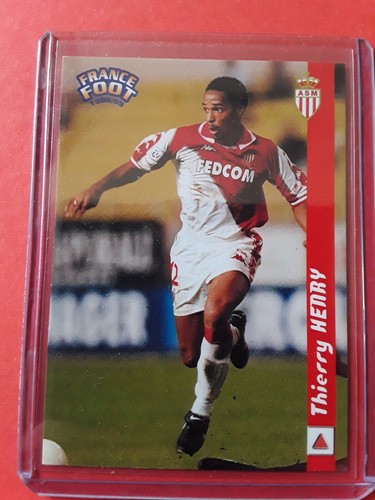 Carte Panini Football 1998 - Thierry Henry RC Rookie #104 AS Monaco - Etat Proche Neuf