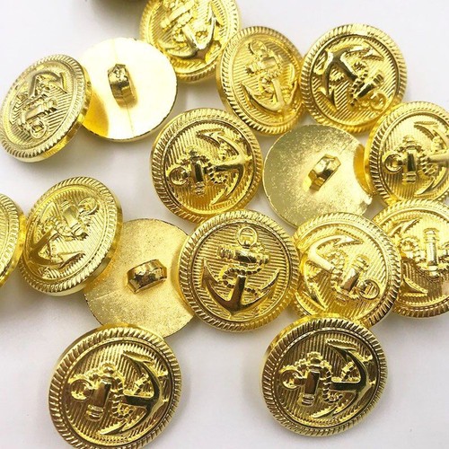 Gold Silver Anchor Button Round Shank Sewing Accessory Garment Craft Decor 20Pcs - Picture 14 of 15