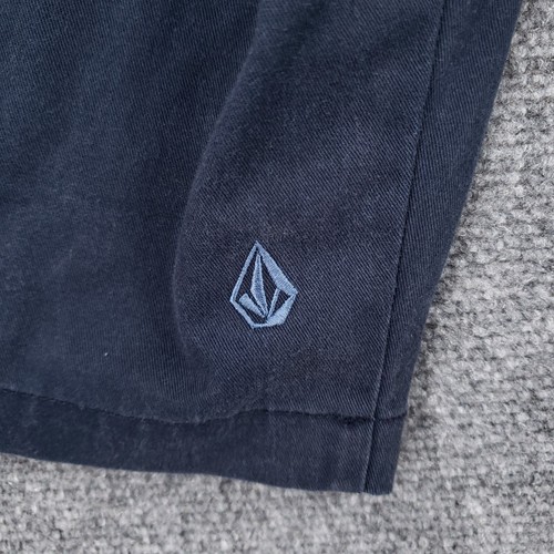 Volcom Shorts Mens 30 Chino Navy Blue Flat Front Bermuda Zip Fly - Picture 12 of 14