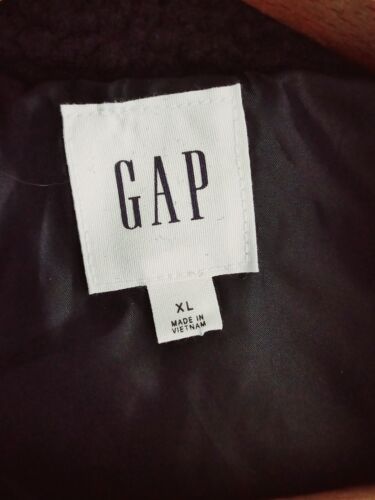 Gap Blue Navy Uniform Fleece Sherpa Full Zip Long Sleeves Pockets Jacket Size XL - Picture 7 of 10