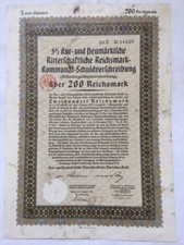 Rycerska Reichmark-Obligacje komunalne 5% - 200 RM z 1930 roku