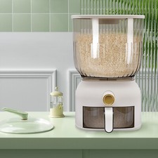 22lbs Rice Dispenser Grain Storage Container Kitchen Organizer With Rice Cup