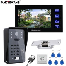 7inch Lcd Video door phone intercom system RFID door access control kit outdoor