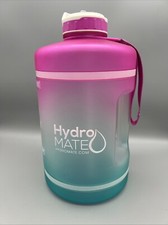 HydroMate Water Bottle 1 Gallon Time Marker Motivational Fitness Neoprene Sleeve