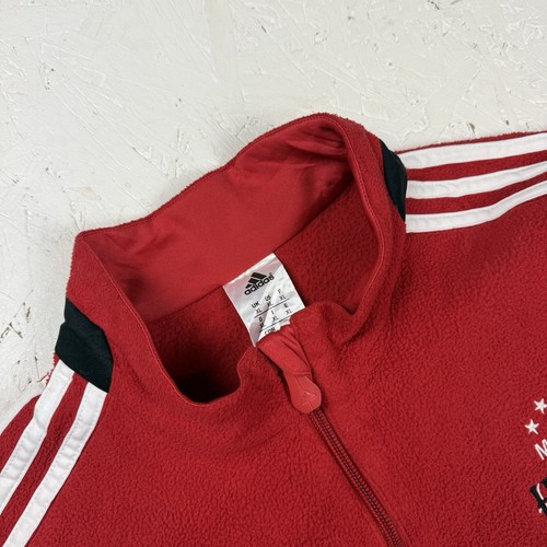 Adidas Quarter Zip Michigan Hawks Fleece Gr. XL Rot USA Pullover Vintage Style  - Bild 5 von 6