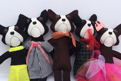 brown boston terrier stuffed animal