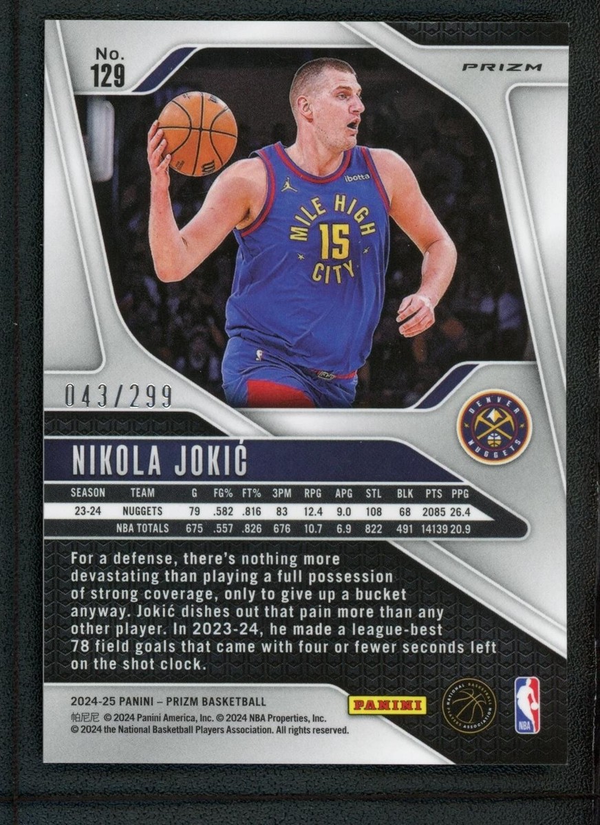 2024-25 NIKOLA JOKIC 043/299 PANINI PRIZM RED | eBay