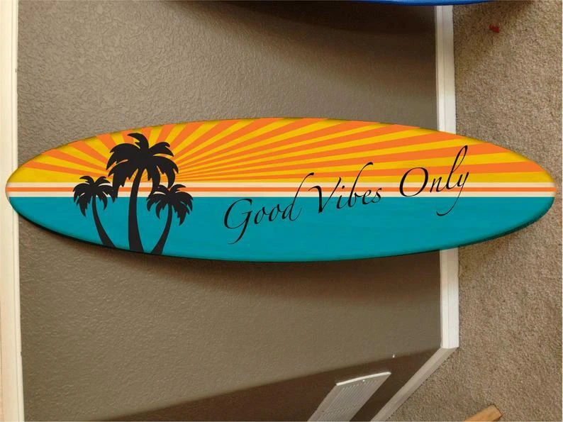 3' wall hanging surf board surfboard decor hawaiian beach