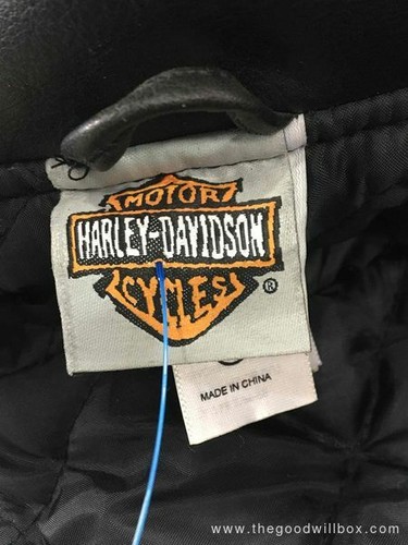LADIES' HARLEY-DAVIDSON FAUX LEATHER JACKET - BLACK - SIZE SMALL - Picture 3 of 6