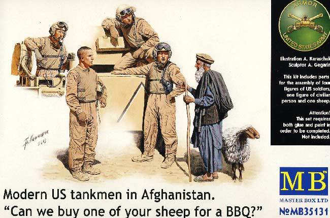 Masterbox Modern U.S. Tankmen in Afghanistan Tank Crew 1:35 Kit NEW