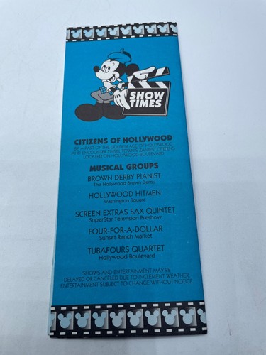 Folleto Disney MGM Studios Show Times viernes 17 de febrero de 1995 - Imagen 2 de 5