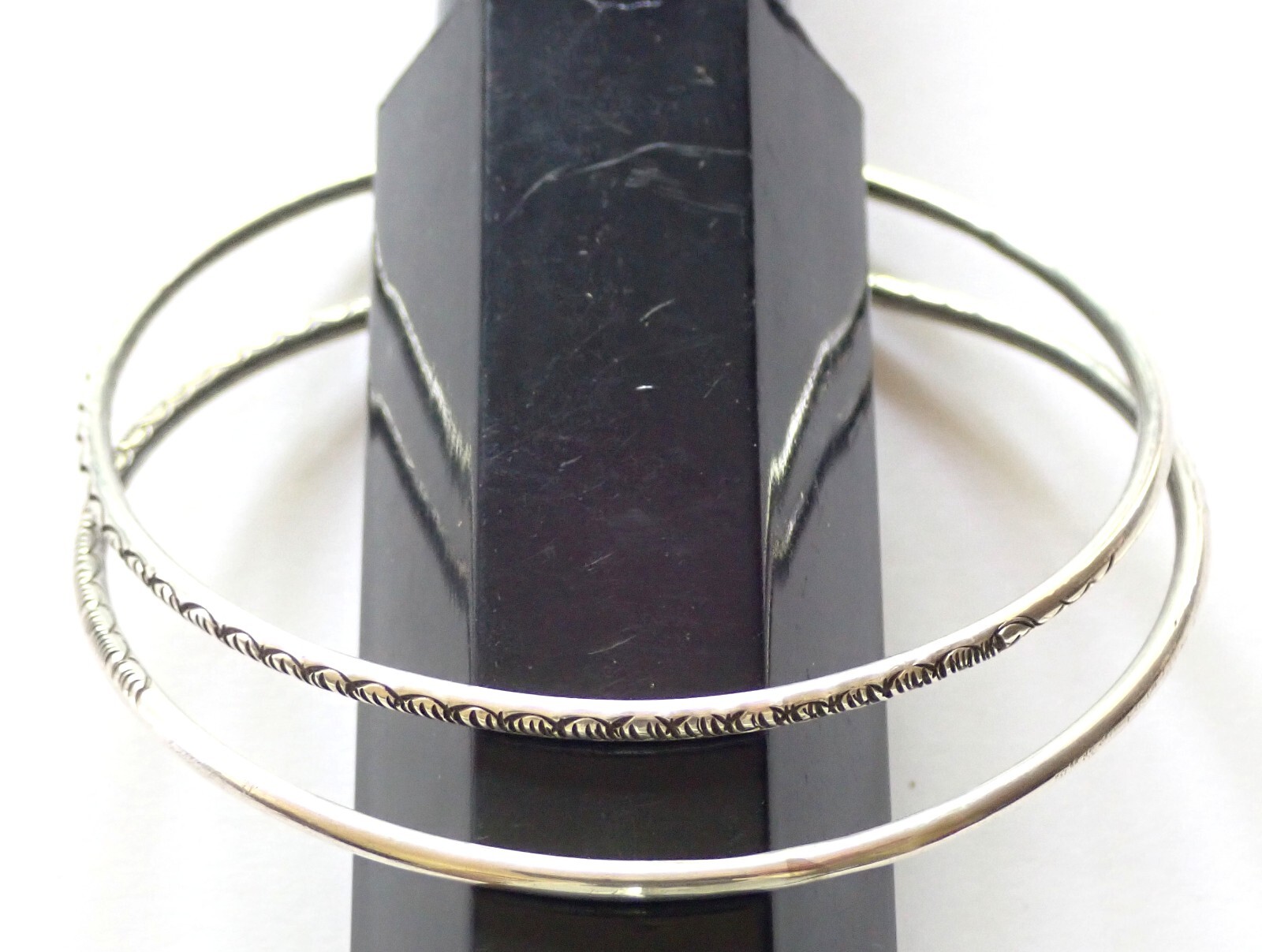 Thai Solid Sterling Silver Bangles Vintage 1990's… - image 2