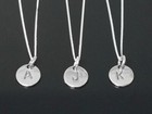 925 Sterling Silver Initial Disc Personalised Letter Monogram Alphabet Necklace