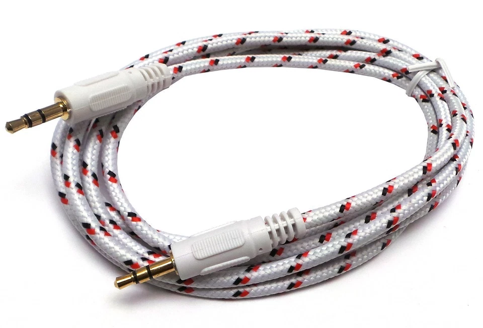 3,5 мм ВСПОМОГАТЕЛЬНЫЙ ШНУР штекер штекер стерео аудио кабель ПК iPod MP3 автомобильный аудио лот - Изображение 3 из 4