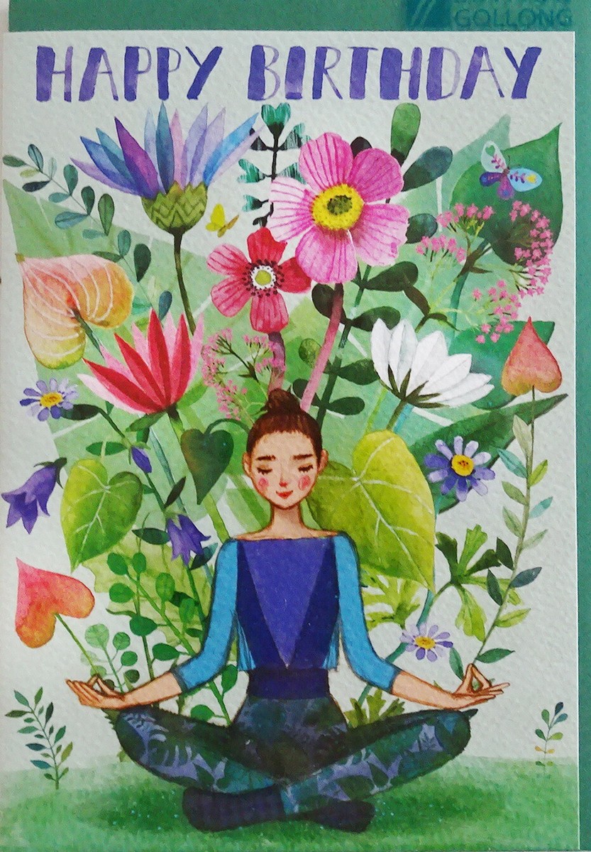 Yoga-Grußkarte A6 Mit Umschlag – Geburtstagskarte Mit Yoga-Motiv, Perfekt Für Yogis
