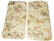 Lot de 2 taies d'oreiller fleuries matelassées BURLINGTON jacquard damassé taille reine