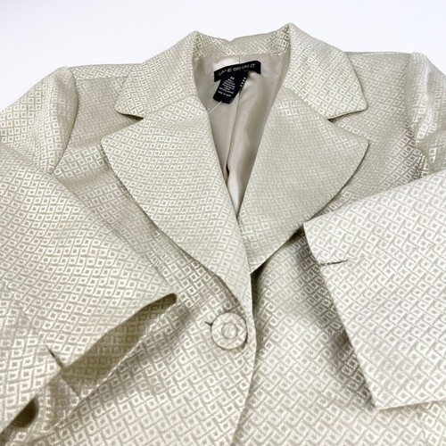 Lane Bryant Formal Gold Sparkle Blazer Jacket One Button Top Womens 20 - Picture 2 of 4