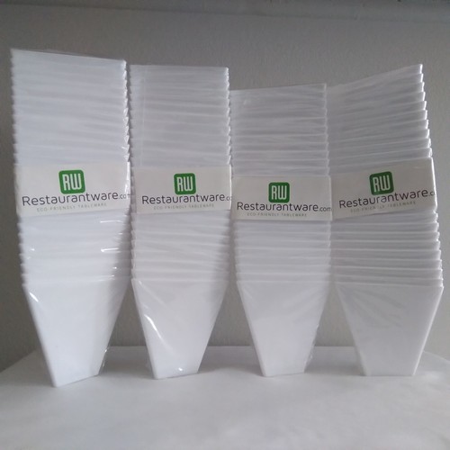 Restaurantware 4 Unzen Torcente Dessertbecher, weiß, 100 Stck. - Bild 3 von 6