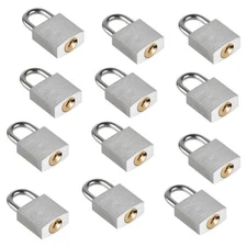 Small Aluminum Locks with Keys 3/4-Inch Body Width Mini Locks with Same Key f...