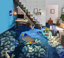 3D Seefisch 1717 Fußboden Wandbild Unentschied BildTapete Familie DE Zoe
