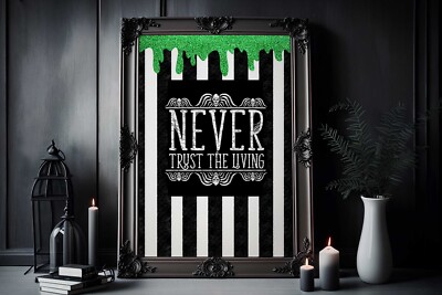 Gothic Print, Gothic Beetlejuice Print, Bild, Wohndeko, Gothic Bild