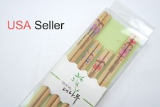4 Pairs Bamboo Chopsticks Japanese Style Reusable - Family 2 parents 2 kids
